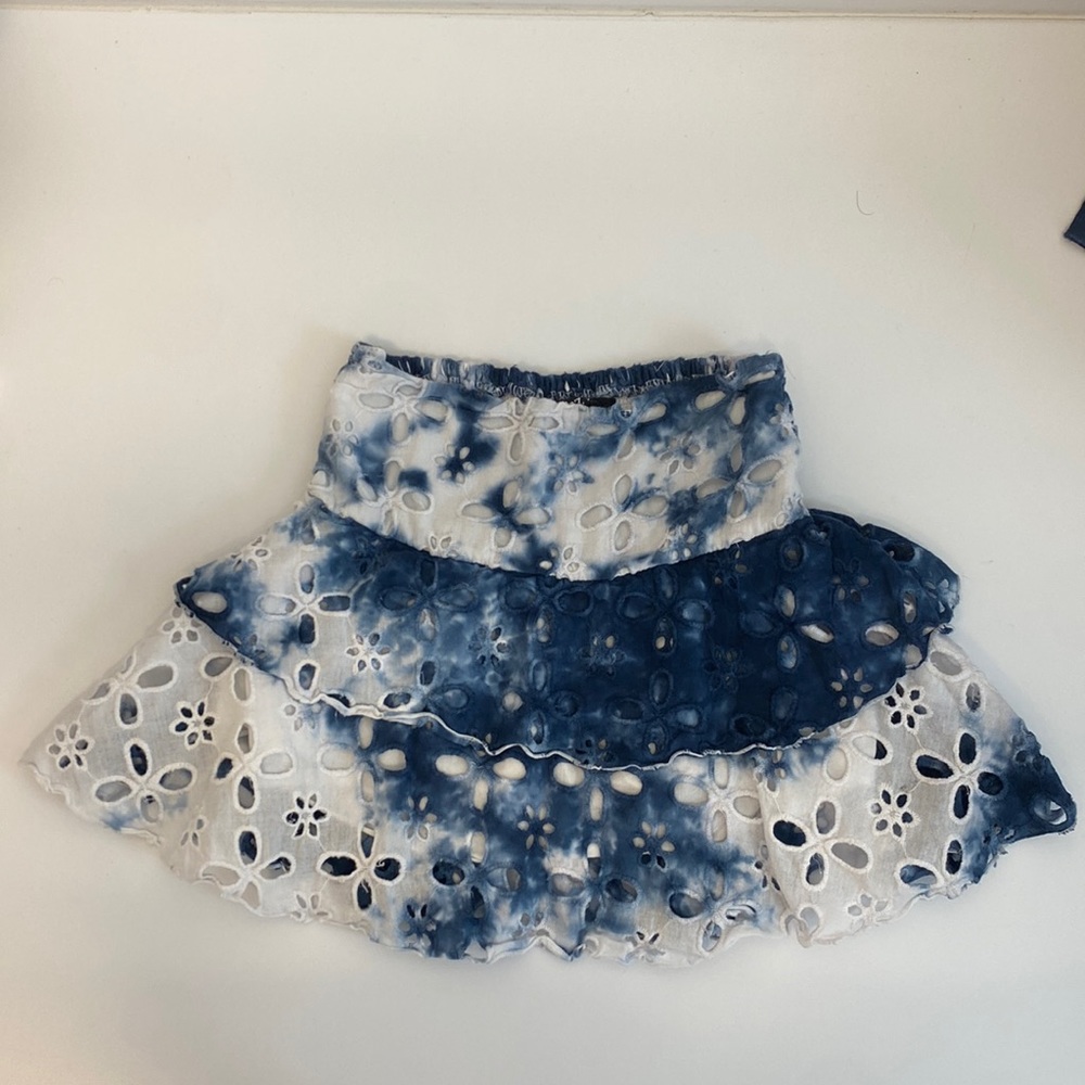 FBZ Girls Skirt-Blue and White-Size 5
